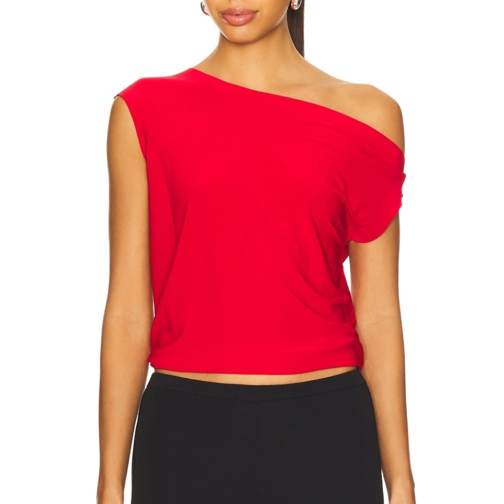 Norma Kamali Bold Red Top